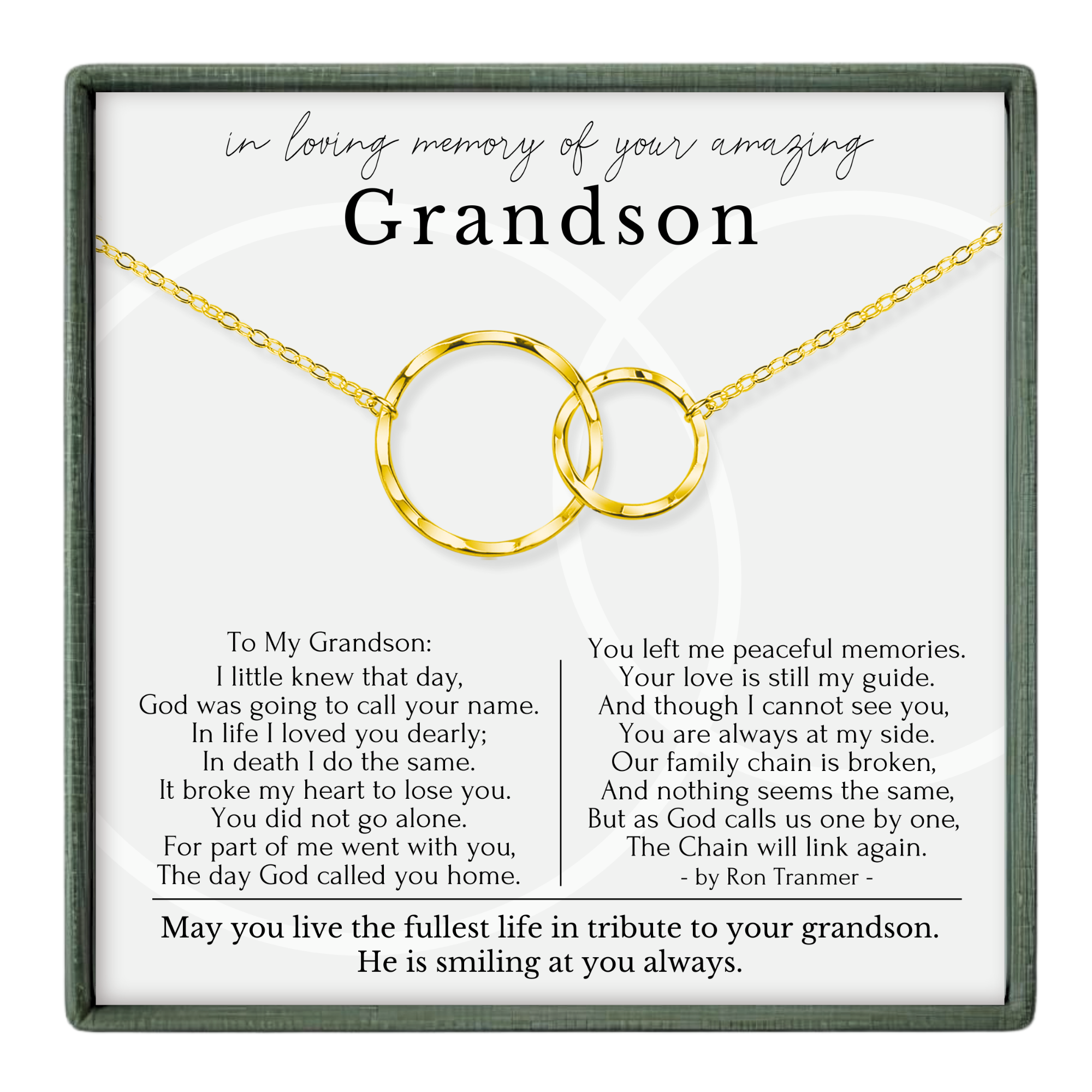 a heartfelt tribute to a grandfather, written in a formal and emotional tone. The tribute includes a poem and a message expressing love and remembrance.