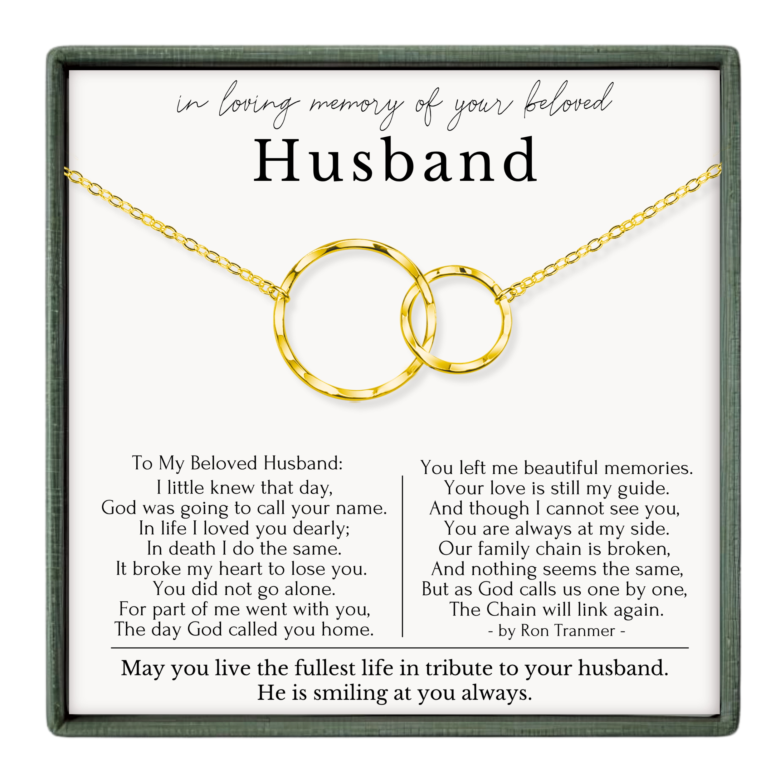 a heartfelt message for a husband, expressing love and memories, and a tribute to the husband.