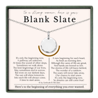 The image is a necklace box with a pendant, featuring a poem about the beginning of life.